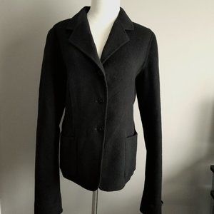 CAROLE LITTLE Black Wool Button Down Women Handmade Jacket/Blazer/Coat Sz L